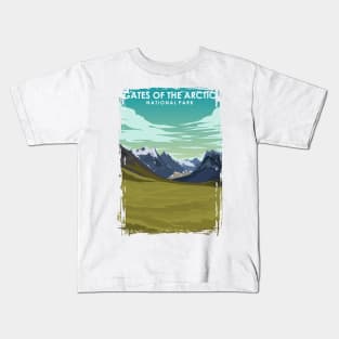 Gates of the Arctic National Park Travel Poster Kids T-Shirt